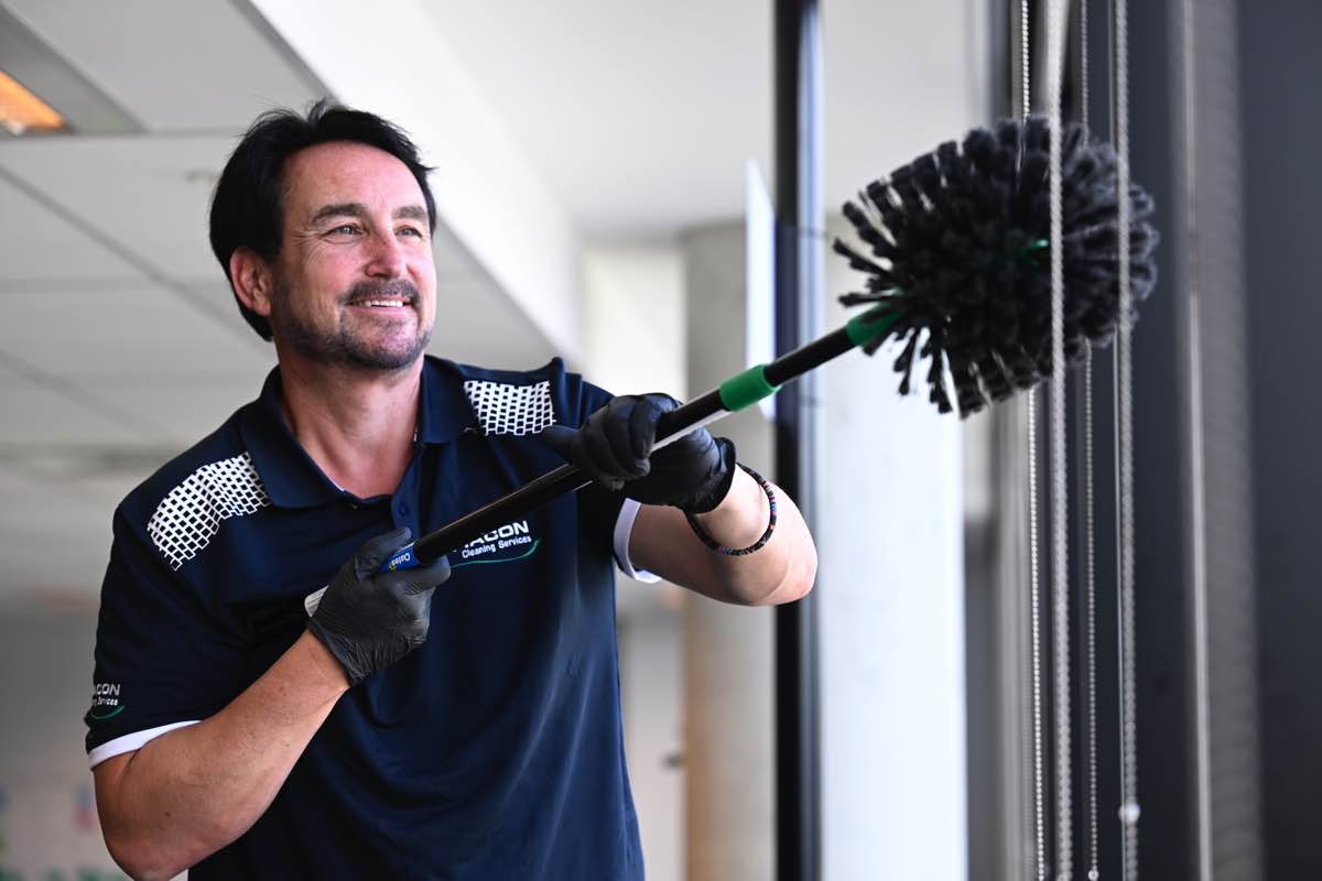 Fiacon cleaner servicing a school